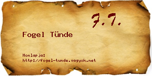 Fogel Tünde névjegykártya